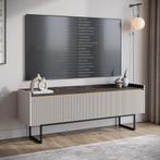 Meubella TV-Meubel beige 166 cm | TV-Kast met LED, Huis en Inrichting, Kasten |Televisiemeubels, Overige materialen, Verzenden