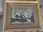 György Nemeth (1890 - 1962) - Paard en wagen in de sneeuw, Antiquités & Art