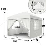 Partytent Paviljoen 3x3 3x6 3x9m met zijwanden Nieuw, Tuin en Terras, Partytenten, Partytent, Minder dan 4 meter, Nieuw, 8 meter of meer