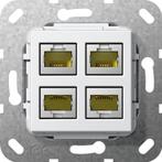 Gira 4-Port Cat 6A RJ45 Prise Modulaire Unité De Base 10GB -, Bricolage & Construction, Verzenden
